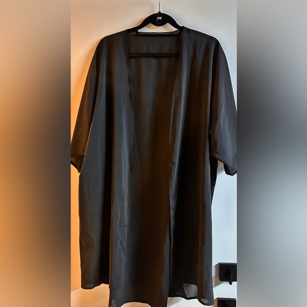 SHEIN Black Sheer Tunic